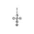 18k White Gold Cubic Cross Bezel Pendant