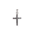 18k White Gold Cubic Curve Cross Pendant