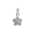 18k White Gold Cubic Floral Pendant