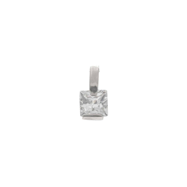 18k White Gold Cubic Princess Pendant