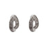 18k White Gold Cubic Stud Post Brynlee Earrings