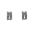 18k White Gold Cubic Stud Post Mckenna Earrings