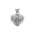 18k White Gold Design Heart Cubic Italy Pendant