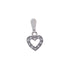 18k White Gold Design Heart Cubic Italy Pendant