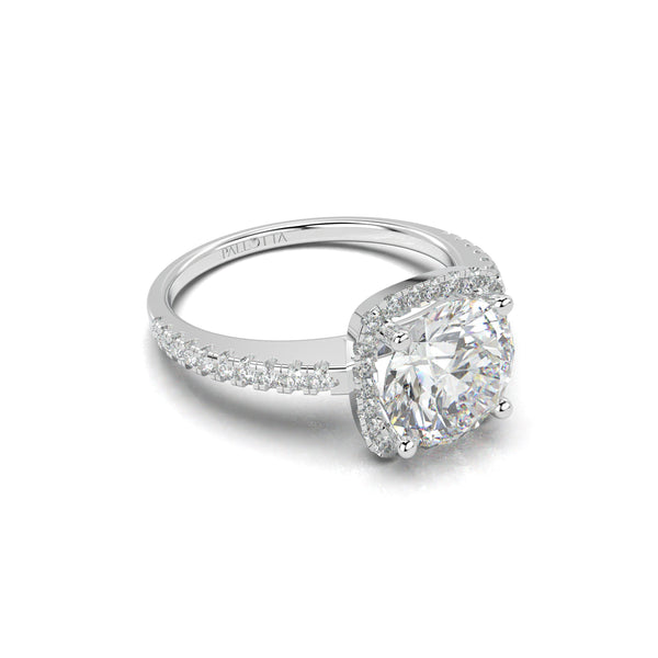 18K White Gold Donna Halo Engagement Ring - Rings