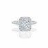 18k White Gold Emerald Halo Engagement Ring