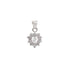 18k White Gold Floral Italy Pendant
