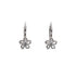 18k White Gold Floral Lever back Cubic Angela Earrings