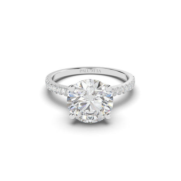18K White Gold Hazel Engagement Ring - Rings