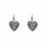 18k White Gold Heart Cubics Lever Felicity Earrings