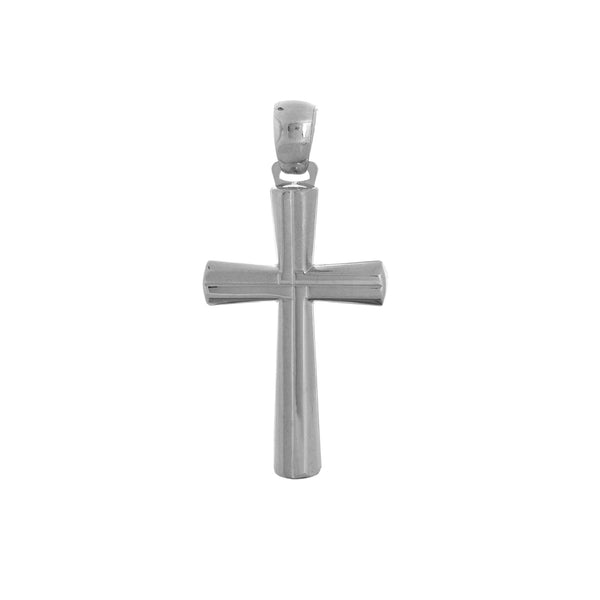 18k White Gold High Polish Cross