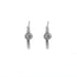 18k White Gold Hoops with Cubic Kaitlyn Earrings