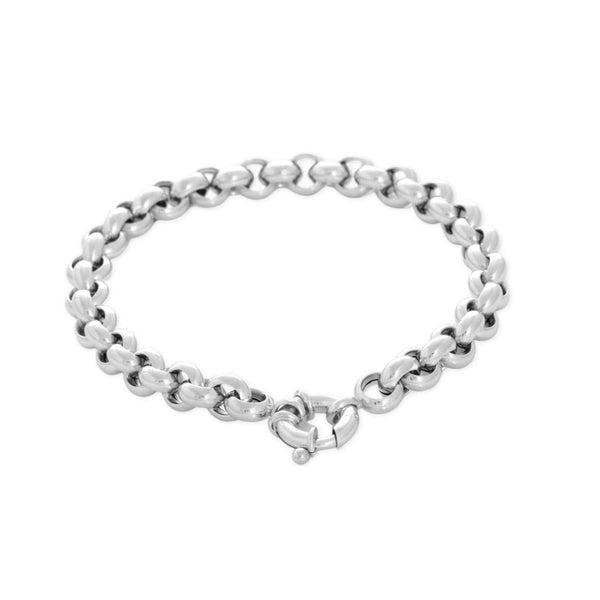 18k White Gold Ladies Designers Rolo Bracelet