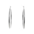 18k White Gold Large Tube Grooved Hoops Brynlee Earrings