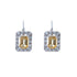 18k White Gold Lever back Cubic Isabelle Earrings