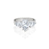 18k White Gold Pear Center & Accent Engagement Ring