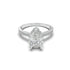 18K White Gold Pear Rosaline Halo Engagement Ring