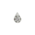 18k White Gold Pear Shape Flush Setting Slide Pendant