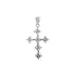 18k White Gold Princess Cubic Cross Pendant