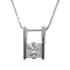 18k White Gold Princess Cubic Italian Necklace