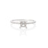 18K White Gold Princess Cut Halo Engagement Ring - Rings