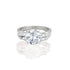 18k White Gold Round & Baguette Engagement Ring