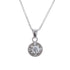 18k White Gold Round Cubic Necklace