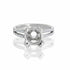 18k White Gold Round Design Engagement Ring