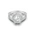 18K White Gold Round Halo Racquel Engagement Ring - Rings