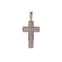 18k White Gold Solid Cross Pendant