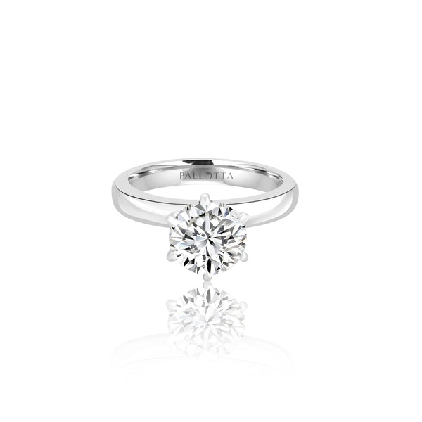 18k White Gold Solitaire Engagement Ring