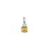 18k White Gold Square Yellow & Cubic Pendant