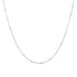 18k White Gold Stationary Flat Bead Chain