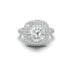 18K White Gold Tripple Halo Cushion Fiorella Engagement Ring
