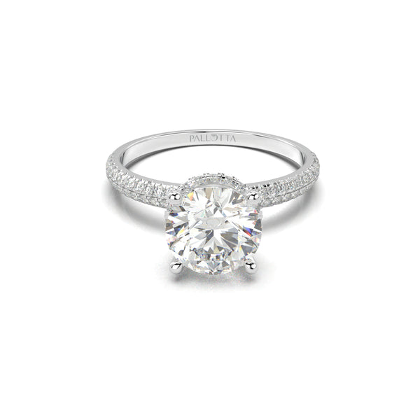 18K White Gold Underneath Halo Charlotte Engagement Ring