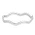 18k White Gold Wavey Style Designer Bangle