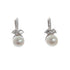 18k White Lever back Cubic Pearls Ariel Earrings