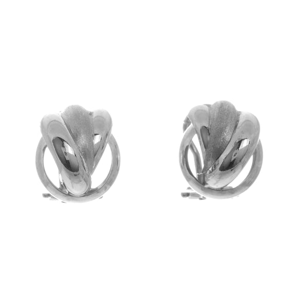 18k White Omega back Lyla Earrings