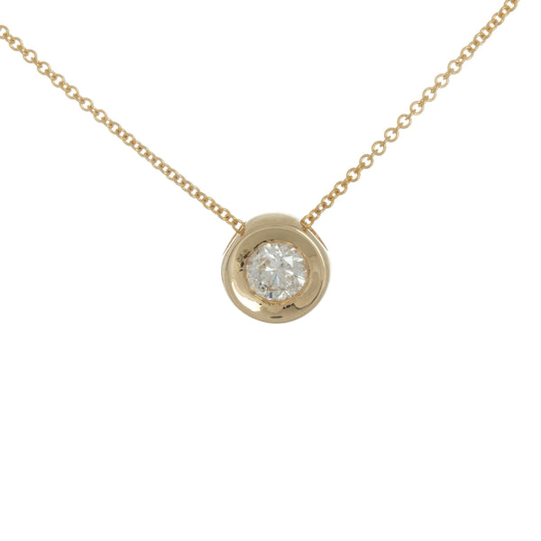 18k Yellow Gold (0.65 Ct. Tw.) Diamond Donut Slider Necklace