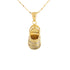 18k Yellow Gold Baby Boy Shoe Chain Necklace