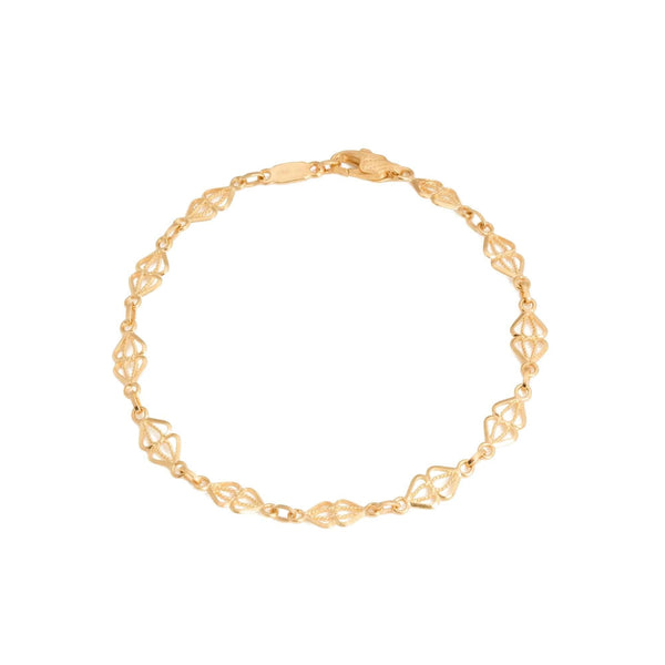 18k Yellow Gold Ball & Bar Bracelet