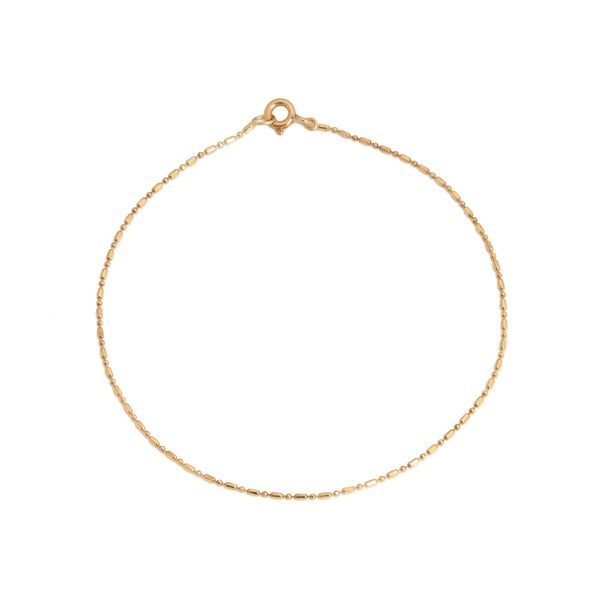 18k Yellow Gold Ball & Bar Italian Bracelet