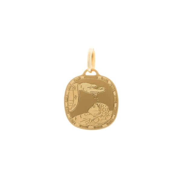 18k Yellow Gold Baptism Pendant