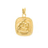 18k Yellow Gold Baptismal Engraved Pendant