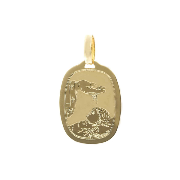 18k Yellow Gold Baptismal Large Pendant