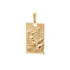 18k Yellow Gold Baptismal Rectangular Pendant