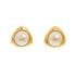 18k Yellow Gold Bezel Omega Mikayla Earrings
