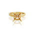 18K Yellow Gold Bottom Hallow Engagement Ring - Rings