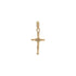 18k Yellow Gold Cross Bamboo Style Pendant