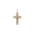 18k Yellow Gold Cross Jesus Pendant